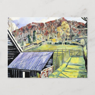 Carte Postale Derrière l'auberge, peinture paysagère de Paul Nas