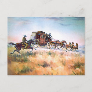 Carte Postale DERRIÈRE LE CALENDRIER STAGECOACH par SHARON SHARP