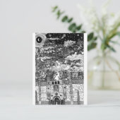 Carte Postale Derrière les murs, ils scient (Debout devant)