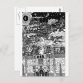 Carte Postale Derrière les murs, ils scient (Devant / Derrière)