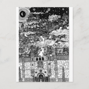 Carte Postale Derrière les murs, ils scient