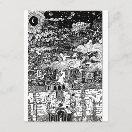 Carte Postale Derrière les murs, ils scient (Devant)