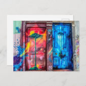 Carte Postale Derrière les portes magiques (Valparaiso, Chili) C (Devant / Derrière)