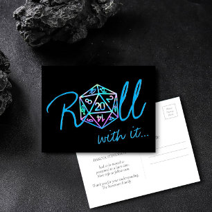 Carte Postale Dés à jouer RPG   Holo Fantasy Tabletop Gamer repo