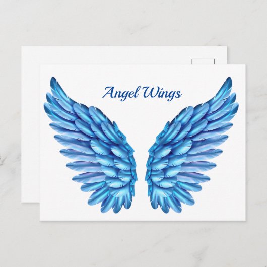 Carte postale des ailes d'ange (Devant / Derrière)