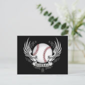 Carte postale des ailes de baseball (Debout devant)
