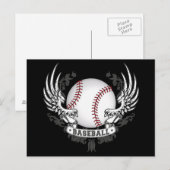 Carte postale des ailes de baseball (Devant / Derrière)