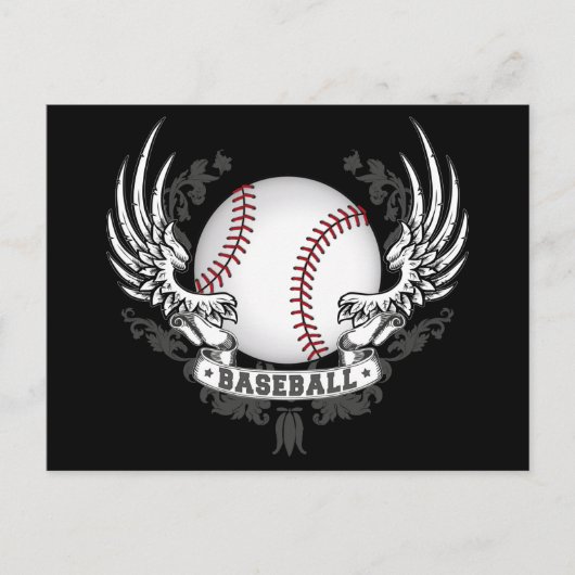 Carte postale des ailes de baseball (Devant)