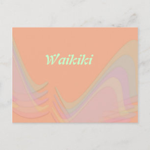 Carte postale des ailes pastel de la plage de Waik