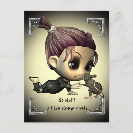 Carte postale des amis étranges (Devant)
