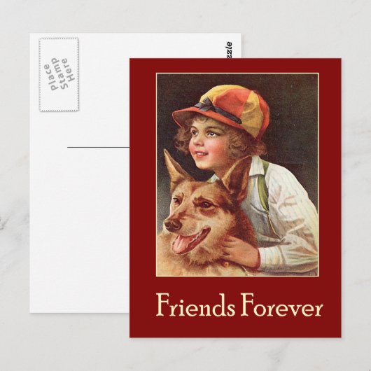 carte postale des amis pour toujours (Devant / Derrière)