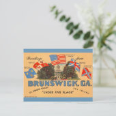 Carte postale des anciens drapeaux de Brunswick Gé (Debout devant)