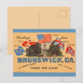 Carte postale des anciens drapeaux de Brunswick Gé (Devant / Derrière)