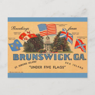 Carte postale des anciens drapeaux de Brunswick Gé