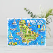 Carte postale des Antilles illustrée de la Barbade (Debout devant)