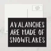 Carte Postale Des avalanches sont faites de flocons de neige, (Devant / Derrière)