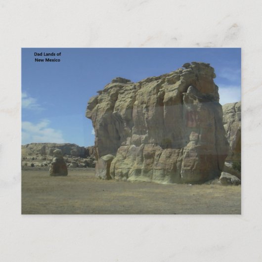 Carte postale des Bad Lands du Nouveau-Mexique (Devant)