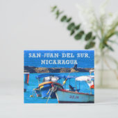 Carte postale des bateaux de San Juan del Sur, Nic (Debout devant)