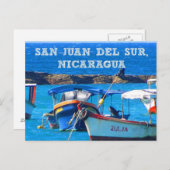 Carte postale des bateaux de San Juan del Sur, Nic (Devant / Derrière)