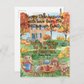 Carte Postale Des Beaux Animaux Whimsical Remercient Les Enfants (Devant / Derrière)