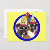 Carte postale des boîtes d'anniversaire joyeuses (Devant / Derrière)