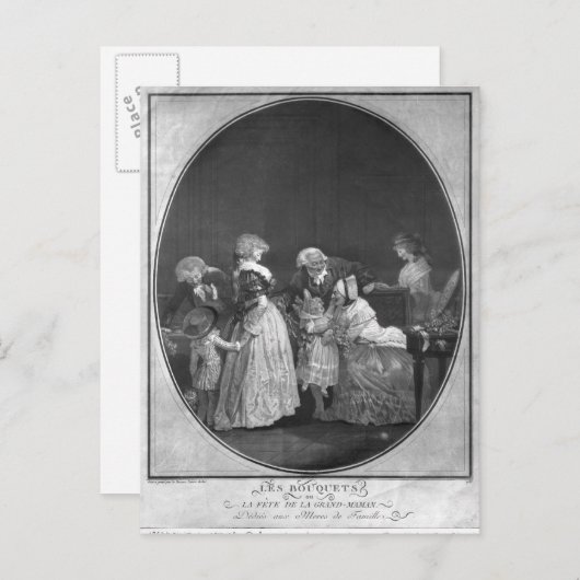 Carte Postale Des bouquets de fleurs ou célébrant grand-mère (Devant / Derrière)