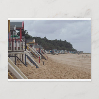 Carte postale des cabanes de plage