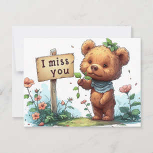 Carte Postale Des câlins de ours vous attendent !