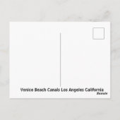 Carte postale des canaux de Venise Beach (Dos)