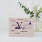 Carte postale des caractéristiques du zodiaque de (Debout devant)