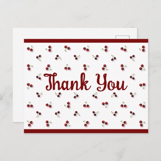 Carte postale des cerises (Devant / Derrière)