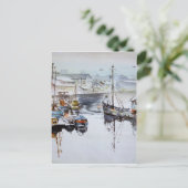 Carte postale des chalutiers de pêche (Debout devant)