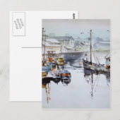 Carte postale des chalutiers de pêche (Devant / Derrière)