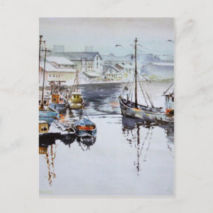 Carte postale des chalutiers de pêche