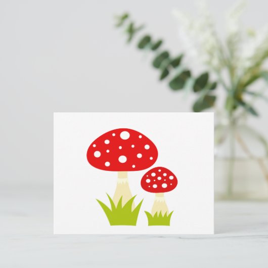 Carte postale des champignons (Debout devant)