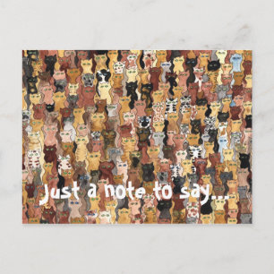 Carte Postale des chats qui regardent, Juste une note à dire...