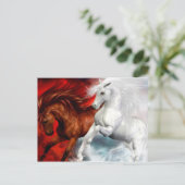 carte postale des chevaux air et feu (Debout devant)