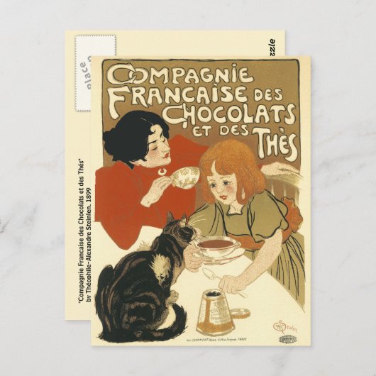 Carte postale : DES Chocolats de Compagnie (Devant / Derrière)