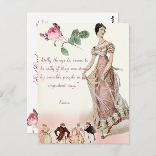 Carte Postale Des choses stupides (Devant / Derrière)