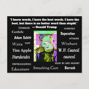 Carte Postale Des choses stupides que Trump a dites ou épelées