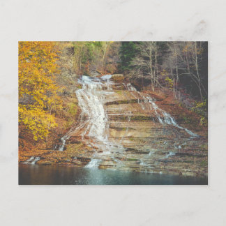 Carte postale des chutes d'eau de Buttermilk Falls