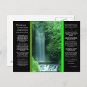 Carte postale des chutes d'eau DESIDERATA (Devant / Derrière)