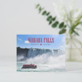 Carte postale des chutes du Niagara (Debout devant)