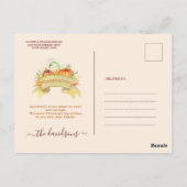 Carte Postale Des Citrouilles D'Aquarelle Remercient Freindsgivi (Dos)