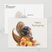 Carte postale des Citrouilles de Turquie Thanksgiv (Devant / Derrière)