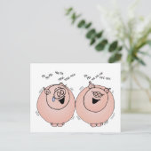 Carte Postale Des cochons qui rient (Debout devant)
