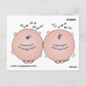 Carte Postale Des cochons qui rient (Dos)