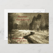 Carte postale des condoléances les plus sincères (Devant / Derrière)