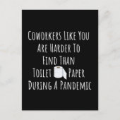 Carte Postale Des Cotravailleurs Comme Vous Sont Plus Difficiles (Devant)