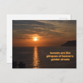 Carte Postale Des couchers de soleil comme des aperçus des rues  (Devant / Derrière)